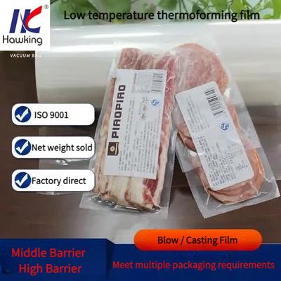 Blow / Casting High Barrier Low Temperature Thermoforming Film For Bacon Packaging