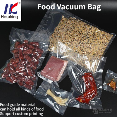 Barrier Vacuumizing Sealer Transparent Packaging Plastic Bag Hawking