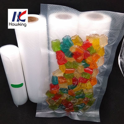 High Transparent Vac Fresh Food Embossed Vacuum Sealer Bags 250*5000mm