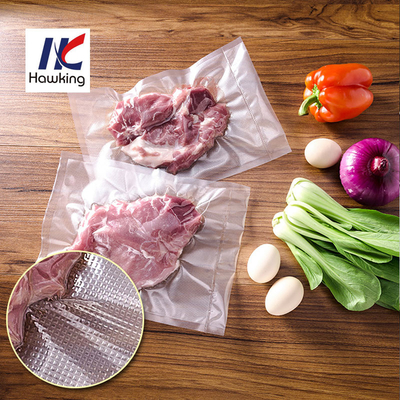 Transparent Plastic Packaging Storage Embossed Food Vacuum Bags Rolls