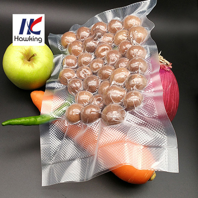 Transparent Plastic Packaging Storage Embossed Food Vacuum Bags Rolls