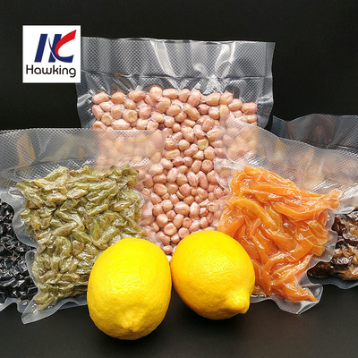 Transparent Plastic Packaging Storage Embossed Food Vacuum Bags Rolls