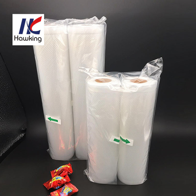 Shape Diamond Transparent Nylon Food Packaging Vacuum Sealer Rolls Bag