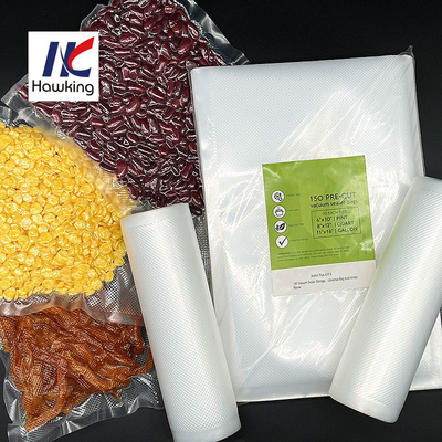 60UM*120*200MM Vacuum Seal Food Storage Bags Plastic Packaging