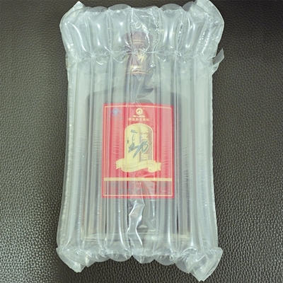 Custom Q Shaped Air Column Bags Inflatable Packaging pouch For Glass Bottle