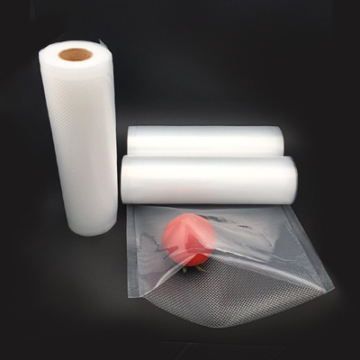 Household Food Fresh Embossed Vacuum Roll Transparent Food Bag Diamond Shape