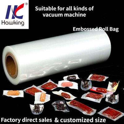 Vacuum Pouch Transparent Embossed Bags For Frozen Ready Meals