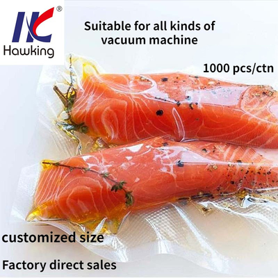 Nylon Pe Vacuum Sealed Embossed Freezer Bag For Fresh Package