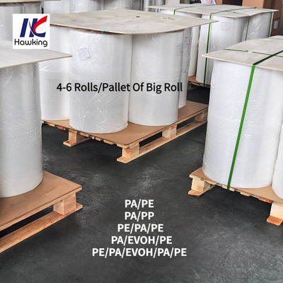 Food Grade Blown Coex Plastic Roll Film Vacuum Packaging Nylon LDPE Film